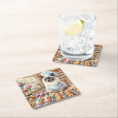 BAKERY Cat Lover arbeitet während der Osterferien Rechteckiger Pappuntersetzer (Vor Ort)