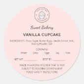 Bakery Cottage Food Law Business Sticker (Vorderseite)