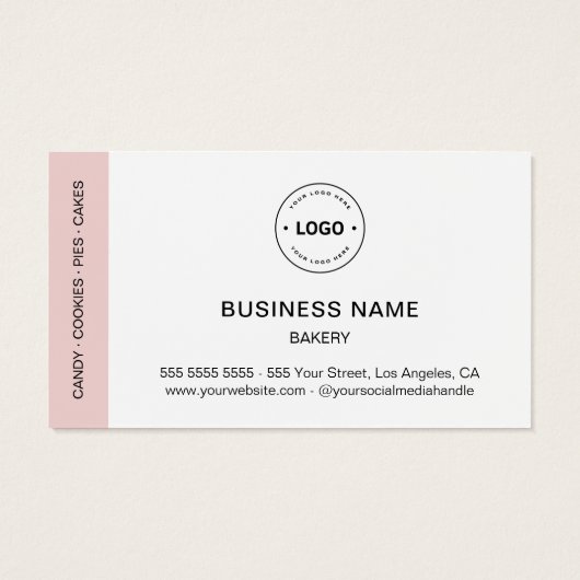 Bakery Custom Logo Business Gift Certificate (Rückseite)