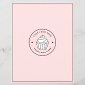 Bakery Custom Logo Photo QR Code Pink Flyer (Hinten)