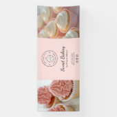 Bakery Custom Logo Photo Social Media Pink Banner (Vertikal)