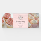 Bakery Custom Logo Photo Social Media Pink Banner (Horizontal)