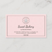 Bakery Custom Logo Pink Business Reward Treuekarte (Vorderseite)