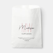 Bakery Custom Monogram Logo Paper Bag Geschenktütchen (Vorderseite)