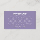 Bakery Customer Loyalty Card Cupcake Blueberry Visitenkarte (Rückseite)