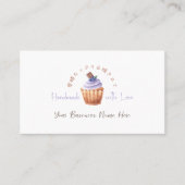 Bakery Customer Loyalty Card Cupcake Blueberry Visitenkarte (Vorderseite)