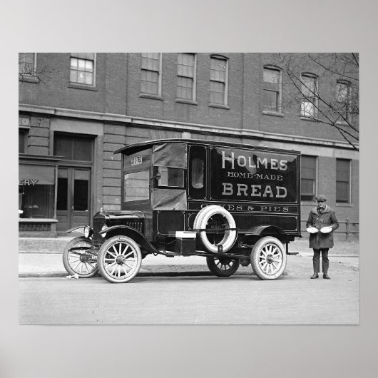 Bakery Delivery Truck, 1923. Vintages Foto Poster (Vorne)