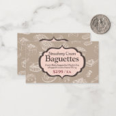 Bakery Display Sign mit Beschreibung Label Cards Mitteilungskarte (Vorderseite/Rückseite Beispiel)