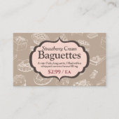 Bakery Display Sign mit Beschreibung Label Cards Mitteilungskarte (Vorderseite)