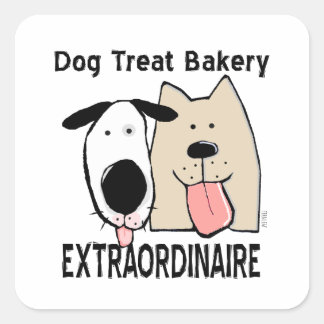 Bakery Extraordinaire für Hunde-Leckereien Quadratischer Aufkleber