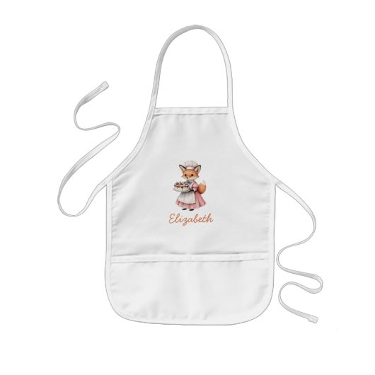 Bakery Fox Cute Personalized Kinderschürze (Vorne)