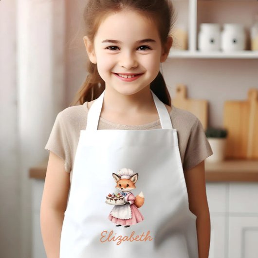 Bakery Fox Cute Personalized Kinderschürze