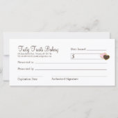 BAKERY GIFT-BESCHEINIGUNG (Rückseite)