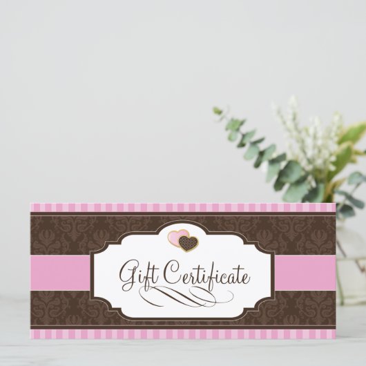 BAKERY GIFT-BESCHEINIGUNG (Stehend Vorderseite)