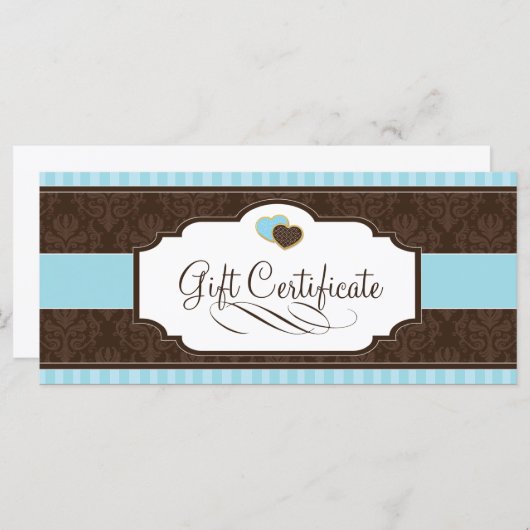 BAKERY GIFT-BESCHEINIGUNG (Vorne/Hinten)