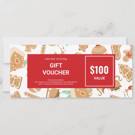 Bakery Gingerbrett Firmenlogo Gutschein (Vorderseite)