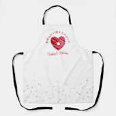 Bakery Heart Donut Red Watercolor Cute Baking Schürze (Vorderseite)