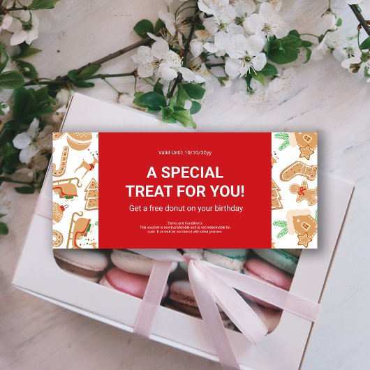 Bakery Holiday Offer Business Logo Geschenkgutsche