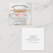 Bakery Koch Bakers Tools Business Card Quadratische Visitenkarte (Vorne/Hinten)