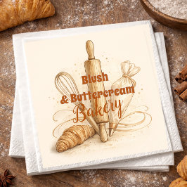 Bakery Logo Pastry Shop Branding Serviette