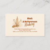 Bakery Logo Pastry Shop Branding Visitenkarte (Rückseite)
