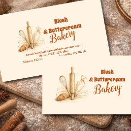 Bakery Logo Pastry Shop Branding Visitenkarte