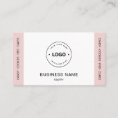 Bakery Logo QR Code Social Media Blush Pink Visitenkarte (Vorderseite)