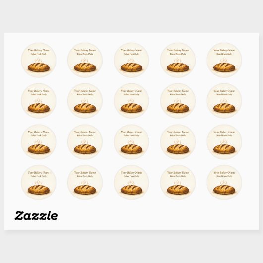 Bakery Logo Sticker - Custom Bread Icon Design (Blatt)
