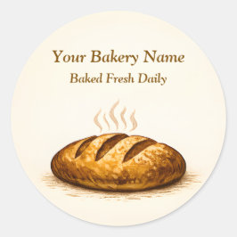 Bakery Logo Sticker - Custom Bread Icon Design