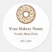 Bakery Logo Sticker - Custom Donut Icon Design (Vorderseite)