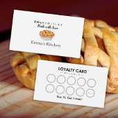 Bakery Loyalty Card Baking Pie Modern Minimalist Visitenkarte
