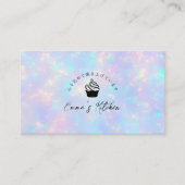 Bakery Loyalty Card Holographic Rainbow Cupcake Visitenkarte (Vorderseite)