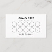 Bakery Loyalty Card Watercolor Bread Red Gingham Visitenkarte (Rückseite)