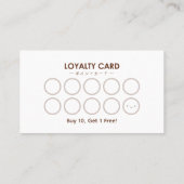 Bakery Loyalty Card Watercolor Floral Cupcake Cute Visitenkarte (Rückseite)