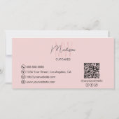 Bakery Monogram Foto QR Geschenkgutschein (Rückseite)