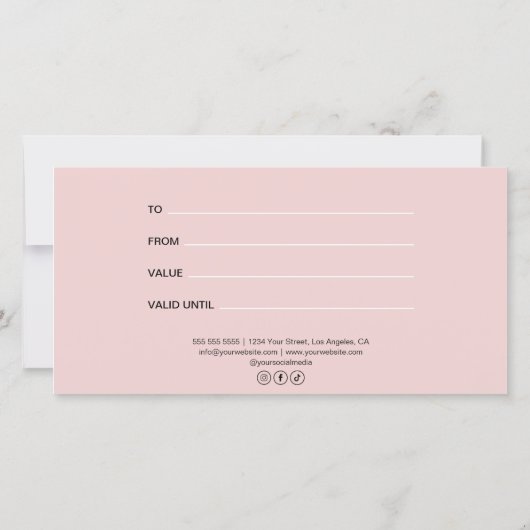 Bakery Monogram Logo Geschenkgutschein (Rückseite)