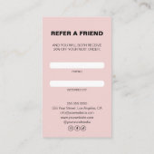 Bakery Monogram Logo-Visitenkarte Treuekarte (Rückseite)