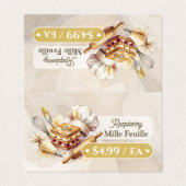 Bakery Pastry Baker Display Sign Label Price Tag (Außenseite Aufgefaltet)