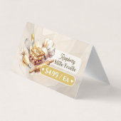 Bakery Pastry Baker Display Sign Label Price Tag (Rückseite)