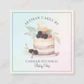 Bakery Pastry Chef Baker Square Business Card Quadratische Visitenkarte (Vorderseite)