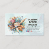 Bakery Pastry Chef Baking Catering Gold Price List Visitenkarte (Vorderseite)