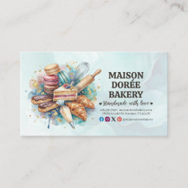 Bakery Pastry Chef Baking Catering Gold Price List Visitenkarte