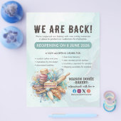 Bakery Pastry Chef Baking Catering Grand Reopening Flyer (Einzeln)