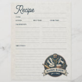 Bakery Pastry Chef Baking Recipe Page Cookbook Flyer (Hinten)