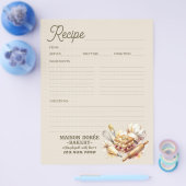 Bakery Pastry Chef Baking Recipe Page Cookbook Flyer (Einzeln)