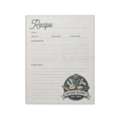 Bakery Pastry Chef Baking Recipe Page Cookbook Notizblock (Rotiert)
