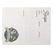 Bakery Pastry Chef Baking Recipe Page Cookbook Notizblock (Vorderseite)