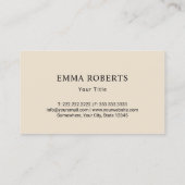 Bakery Pastry Chef Cute Piping Bag & Heart Brown Visitenkarte (Rückseite)