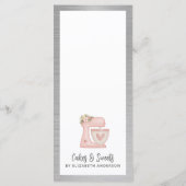 Bakery Pastry Chef Dessert Menu Price List Menükarte (Rückseite)