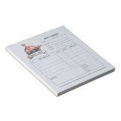 Bakery Pastry Chef Invoice Sale Order Form Receipt Notizblock (angewinkelt)